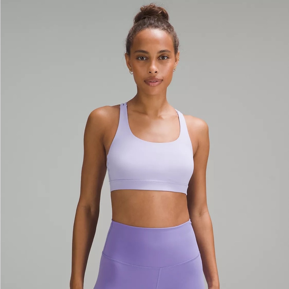 LULU LEMON ENERGY SPORTS BRA - LILAC SMOKE